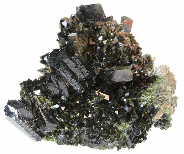 Lustrous Epidote Crystal Cluster - Pakistan #41555